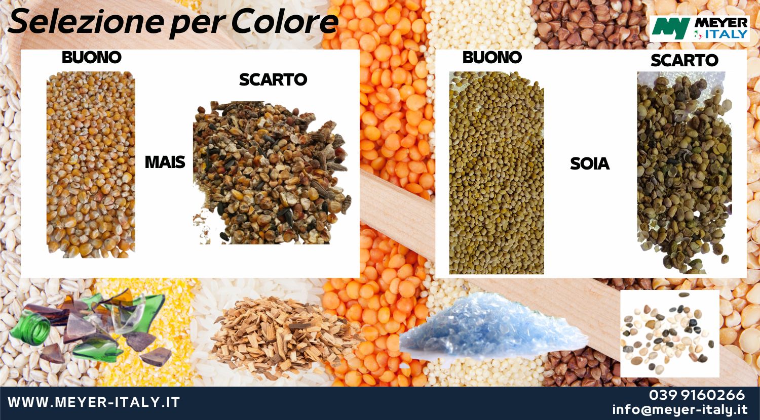 selezione cereali per colore